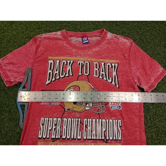 NFL San Francisco 49ers T Shirt Mens S Red Back to Back Super Bowl XXIII-XXIV - Picture 6 of 6